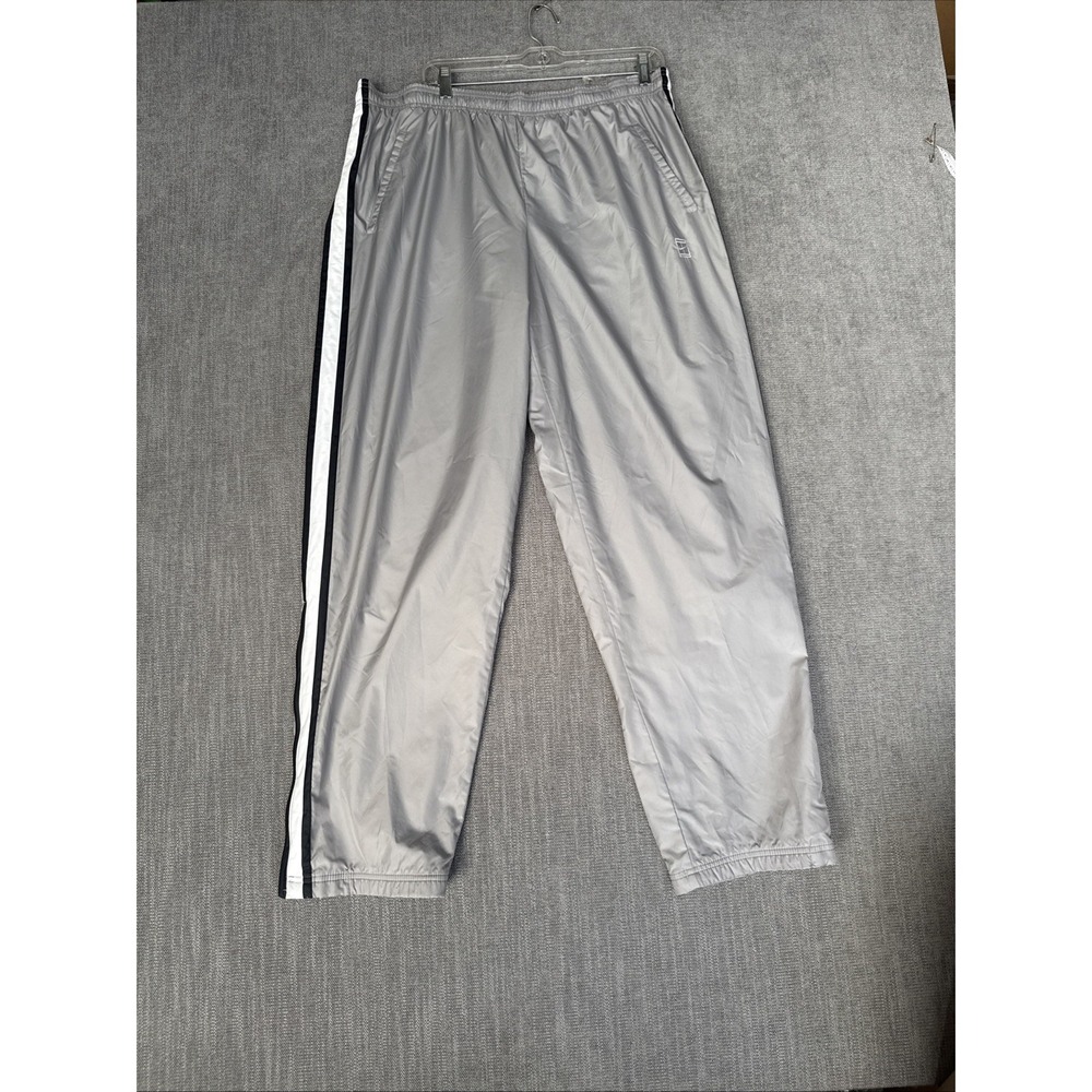 Nike Court Tennis Track Pants Mens XL Gray Side Stripe Athleisure Gym Warm Up